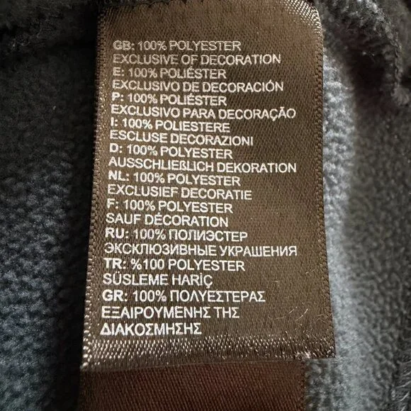 NORTH FACE Novelty Glacier Fleece Funnelneck Pullover Shirt Ink Blue Small - Picture 13 of 13